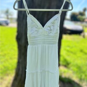 White Crochet Bust Sundress size S